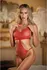 Dreamgirl Halter Lace Teddy otvorenih leđa podesiva crna čipka S/M