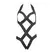 Obsession Teddy Open Cup OS Black - Elegant Strappy Bodysuit