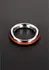 Cazzo Tensions Steel Ring 40mm with Inlayed Silicone Accent Red