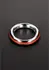 Cazzo Tensions Steel Ring 40mm with Inlayed Silicone Accent Red