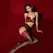 Gabriella Catherine Stay Ups 20 Den Cherry Red Lace Black S/M/L