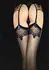 Eclipse Stockings 20 Denier Matte Sheer Patterned Top Black