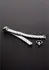 Ouch! Watchband Style Adjustable Collar with Gem Lock 43cm Black