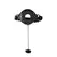 Ouch! Open Mouth Gag Black with Removable Plug Stopper, Adjustable Strap