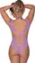 Magic Silk Seamless Teddy Jedna veličina Lavender – visoki izrez sa čipkastim dizajnom