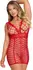 Magic Silk Seamless Tank Mini haljina Crvena Jedna veličina sa čipkastim izrezima