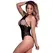 Magic Silk Seamless Halter Teddy Crna – Jedna veličina, rastegljivo pristajanje