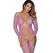 Magic Silk Seamless Lavender Fishnet Catsuit with Thigh Highs, One Size