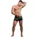 Male Power Poseidon L/XL Black Open Crotch & Back Shorts with Thong