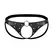 Male Power Cyclops L/XL Black Open Design Jock with Stud Accents