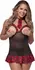 Magic Silk Varsity Vixen S/M Crvena halter mini haljina sa kravatom