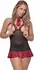 Magic Silk Varsity Vixen L/XL Crvena halter mini haljina set bez košarica
