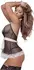 Magic Silk Dress Up Chamber Maid Costume S/M Black Lace Set