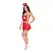 Magic Silk Dress Up Crveni i beli L/XL kostim set sa trakom za glavu