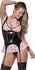 Magic Silk Flirty Freshman Mini haljina set S/M Ružičasti karirani lančani detalj