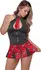 Magic Silk Coed Cutie S/M Halter Dress Set Red with Tie Necklace