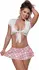 Magic Silk Campus Crush Two-Piece Costume Set S/M White-Red