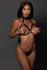 Allure Luna Leather Halter Bra Set with Adjustable Choker & Clamp System