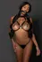 Allure Luna Leather Halter Bra Set with Adjustable Choker & Clamp System
