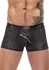 Male Power Zip It Short M Black - Modern Wet-Look Pouch System