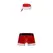 Male Power Santa-Inspired Costume Set L/XL - Festive Plush Trim