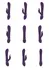 ETSU Pulse Wave G-Spot Rabbit Model, Triple Motor, Purple, 4 Attachments