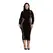 Passion Carme XI Plus Size Elegantna Haljina sa Visokim Okovratnikom Crna XL-XXXXL
