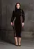 Passion Carme XI Plus Size Elegantna Haljina sa Visokim Okovratnikom Crna XL-XXXXL