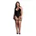 Metis XVI Plus Size Bodysuit with Garters and Criss-Cross Neckline