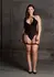 Metis XVI Plus Size Bodysuit with Garters and Criss-Cross Neckline