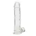 REALROCK Crystal Clear 28 cm Intimna Mašina sa Bazom i Testisima