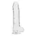 REALROCK Crystal Clear 28 cm Intimna Mašina sa Bazom i Testisima