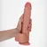 RealRock Silikonski model 10 sa čvrstom usisnom čašicom, intimni uređaj 25.5cm Bež