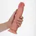 RealRock Zakrivljeni silikonski intimni uređaj sa usisnom čašicom 23 cm Bež