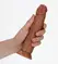 RealRock Curved 18 cm Silicone Model with Suction Cup, Natural Look