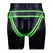 Ouch! Glow in the Dark Jockstrap L/XL - Neon Green Adjustable Strap