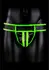 OUCH! Jockstrap L/XL koji svetli u mraku - Podesivi fluorescentno zeleni