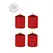 Tease Candles Sinful Set Crveni Pakovanje od 4 Niskotemperaturne Masažne Sveće