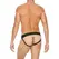 Svenjoyment Plain Front Zip Leather Jockstrap Black L/XL