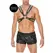 Pyramid Stud Men's Body Harness Bonded Leather Adjustable One Size