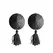 Ouch! Round Adhesive Decorative Tassels - Black, Self-Adhesive Pair