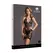 Shots Dress OS Black - Halterneck Lace & Fishnet Detail, Corset Style