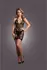 Shots Dress OS Black - Halterneck Lace & Fishnet Detail, Corset Style