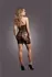 Shots Dress OS Black - Halterneck Lace & Fishnet Detail, Corset Style