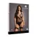Dreamgirl Plus Size Halter Teddi sa kamenčićima, Bez međunožja