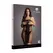 KissMePlus Do kolena Čipka i mrežasta haljina, Duboki V, Plus Size, Crna