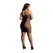 KissMePlus Do kolena Čipka i mrežasta haljina, Duboki V, Plus Size, Crna
