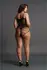 Leg Avenue Plus Size Kontrastni Mrežasti Teddy XXL-5XL Crni Mrežasti Dizajn