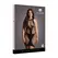 Leg Avenue Plus Size Visoki Vrat Mrežasta Mini Haljina sa V Akcentom, Crna