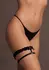 Celeste Elastic Lace Garter Gold Accents Adjustable One Size